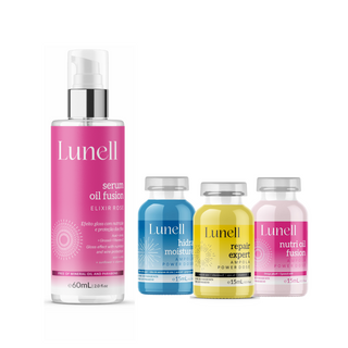 Kit Cronograma Capilar Lunell + Sérum Óleo Fusion